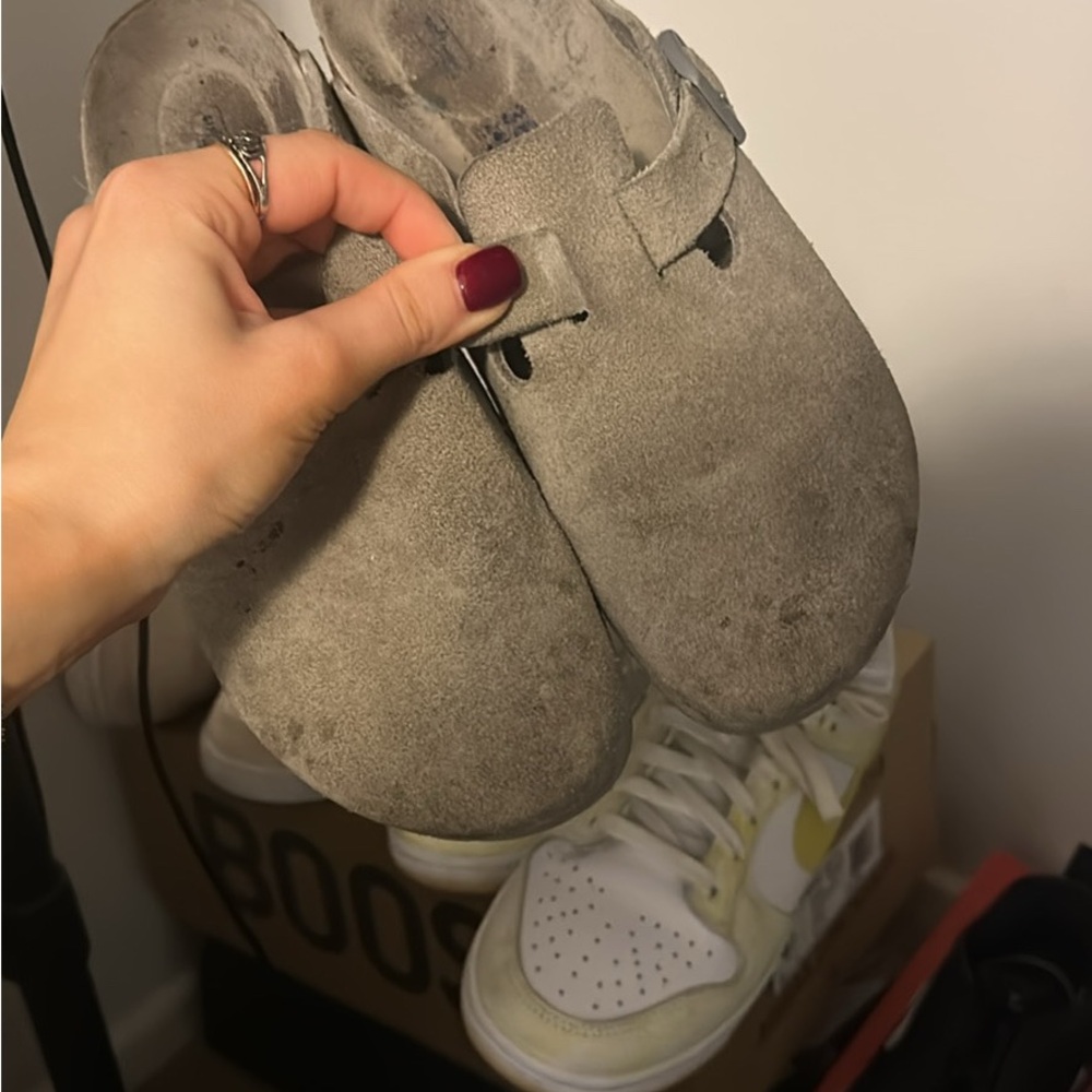 Gray Birkenstocks
